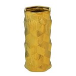 Ficha técnica e caractérísticas do produto Vaso de Ceramica Dourado 20cm