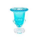 Ficha técnica e caractérísticas do produto Vaso de Cristal com Pé Sussex 12cmx15cm Rojemac Transparente/Turquesa
