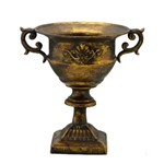 Vaso de Metal 28cm Dourado Espressione