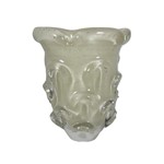 Ficha técnica e caractérísticas do produto Vaso de Murano com Aspente São Marcos - Cristal Pérola 17cm