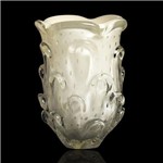 Ficha técnica e caractérísticas do produto Vaso de Murano com Aspente São Marcos - Cristal Pérola 26cm