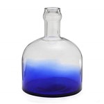 Ficha técnica e caractérísticas do produto Vaso de Vidro Azul 28cm