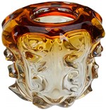 Ficha técnica e caractérísticas do produto Vaso de Vidro Italy Lyor Âmbar 20 X 17 Cm