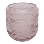 Ficha técnica e caractérísticas do produto Vaso de Vidro Transparente Rosa 16 Cm - Btc