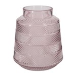 Ficha técnica e caractérísticas do produto Vaso de Vidro Transparente Rosa 18 Cm - Btc