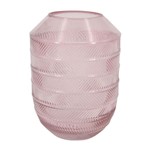 Ficha técnica e caractérísticas do produto Vaso de Vidro Transparente Rosa 22 Cm - Btc
