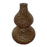 Ficha técnica e caractérísticas do produto Vaso Decorativo de Cerâmica 10x15cm - Dourado