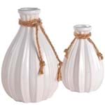 Ficha técnica e caractérísticas do produto Vaso Decorativo de Cerâmica Grande - Branco
