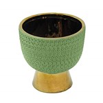 Ficha técnica e caractérísticas do produto Vaso Decorativo de Cerâmica Verde Luanda