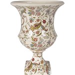 Ficha técnica e caractérísticas do produto Vaso Decorativo em Cerâmica BTC Bege/Estampado - (34x24x24cm)