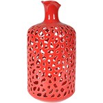Ficha técnica e caractérísticas do produto Vaso Decorativo em Cerâmica BTC Vermelho - (39x18x18cm)