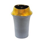 Ficha técnica e caractérísticas do produto Vaso Decorativo em Cerâmica Cinza - 30x20cm
