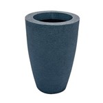Ficha técnica e caractérísticas do produto Vaso Decorativo Plastico Cone Grafiato 45 Azul Macauba