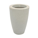 Ficha técnica e caractérísticas do produto Vaso Decorativo Plastico Cone Grafiato 45 Branco Marmor