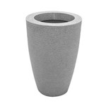 Ficha técnica e caractérísticas do produto Vaso Decorativo Plastico Cone Grafiato 45 Cinza Granito