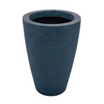 Ficha técnica e caractérísticas do produto Vaso Decorativo Plastico Cone Grafiato 55 Azul Macauba