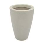 Ficha técnica e caractérísticas do produto Vaso Decorativo Plastico Cone Grafiato 55 Branco Marmor