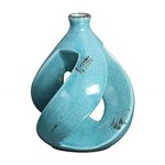 Ficha técnica e caractérísticas do produto Vaso Decorativo Vazado III Azul Turquesa