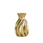 Ficha técnica e caractérísticas do produto Vaso Dourado Cerâmica