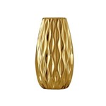 Ficha técnica e caractérísticas do produto Vaso Dourado em Ceramica