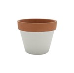Ficha técnica e caractérísticas do produto Vaso em Cerâmica 15 Cm Branco e Terracota