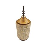 Ficha técnica e caractérísticas do produto Vaso em Cerâmica - Dourado