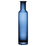 Ficha técnica e caractérísticas do produto Vaso Garrafa Luna Azul Cobalto Alongado em Vidro - 31,5x7 Cm