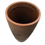Ficha técnica e caractérísticas do produto Vaso Malta Cone Polietileno 38x55 Cm Rusty - Markine Mobilier - Marrom