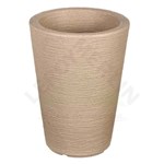 Ficha técnica e caractérísticas do produto Vaso Plástico Cone Bege Extra Grande