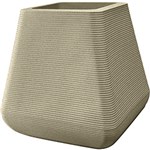 Ficha técnica e caractérísticas do produto Vaso Plástico Riscatto Quadrado 53 Areia - Nutriplan