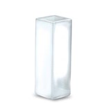 Ficha técnica e caractérísticas do produto Vaso Quadrado Branco 18cm