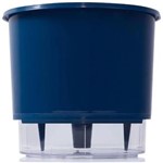 Ficha técnica e caractérísticas do produto Vaso Raiz Auto Irrigável Rainbow Azul Escuro 14cm X 16cm