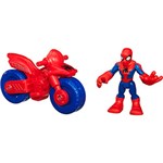 Veículo Super Hero Adventure Playskool Homem Aranha e Moto