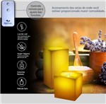 Ficha técnica e caractérísticas do produto Vela Decorativa Square Led com Controle Remoto Relax Medic