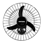 Ficha técnica e caractérísticas do produto Ventilador De Parede Ventisol 50cm Oscilante Preto