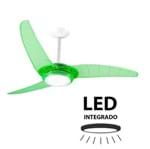 Ficha técnica e caractérísticas do produto Ventilador de Teto Spirit 303 Verde Neon LED Luz Branca