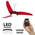 Ficha técnica e caractérísticas do produto Ventilador de Teto Spirit 303 Vermelho LED Controle Remoto - 127V
