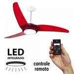 Ficha técnica e caractérísticas do produto Ventilador de Teto Spirit 303 Vermelho LED Luz Branca Controle Remoto