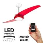 Ficha técnica e caractérísticas do produto Ventilador de Teto Spirit 203 Vermelho LED Luz Branca Controle Remoto