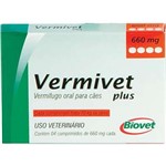 Ficha técnica e caractérísticas do produto Vermífugo Biovet Vermivet Plus 660mg para Cães - 4 Comprimidos