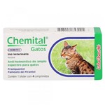Ficha técnica e caractérísticas do produto Vermífugo Chemital Chemitec para Gatos C/ 4 Comprimidos