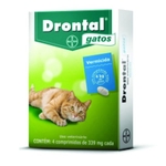 Ficha técnica e caractérísticas do produto Vermifugo Drontal para Gatos 4KG com 4 Comprimidos