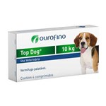 Ficha técnica e caractérísticas do produto Vermifugo Ourofino Top Dog para Cães de Até 10kg - 4 Comprimidos