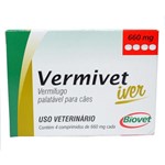 Ficha técnica e caractérísticas do produto Vermífugo Palatável para Cães Vermivet Iver 660 Mg 4 Comprimidos - Biovet