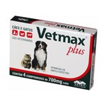 Ficha técnica e caractérísticas do produto Vermífugo para Cães e Gatos Vetmax Plus Vetnil 4 Comprimidos