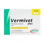 Ficha técnica e caractérísticas do produto Vermífugo Vermivet Plus 30Kg 2 Comprimidos - Biovet