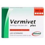 Ficha técnica e caractérísticas do produto Vermífugo Vermivet Plus Biovet 660mg C/ 4 Comprimidos
