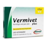 Ficha técnica e caractérísticas do produto Vermífugo Vermivet Plus - Biovet 2g Com 2 Comprimidos