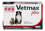 Ficha técnica e caractérísticas do produto Vermifugo Vetmax Plus Vetnil para Cães e Gatos 700mg - 4 Comprimidos