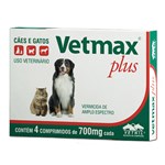 Ficha técnica e caractérísticas do produto Vermífugo Vetnil Vetmax Plus 700 Mg - 4 Comprimidos